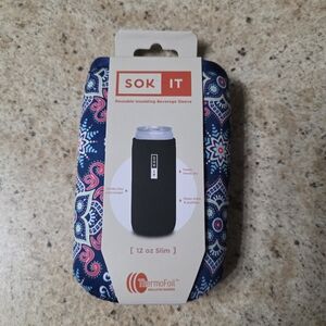 Java sok paisley 12 Oz slim can nwt